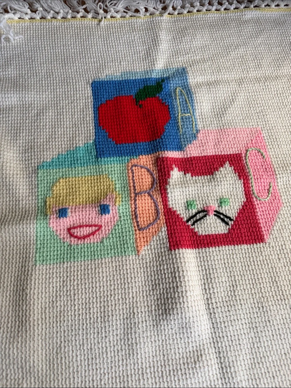 Vintage 30” blocks blanket